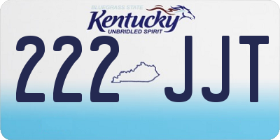 KY license plate 222JJT