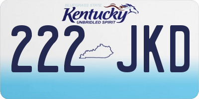 KY license plate 222JKD