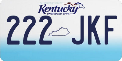 KY license plate 222JKF