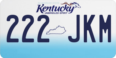KY license plate 222JKM