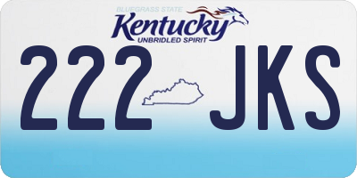 KY license plate 222JKS