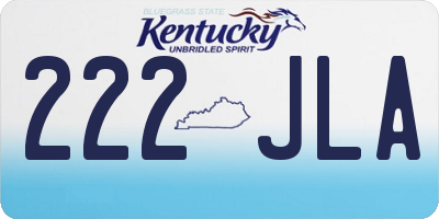KY license plate 222JLA