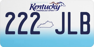 KY license plate 222JLB