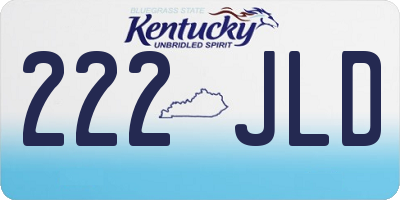 KY license plate 222JLD