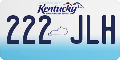 KY license plate 222JLH
