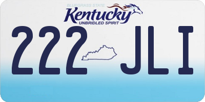 KY license plate 222JLI