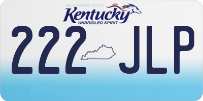 KY license plate 222JLP
