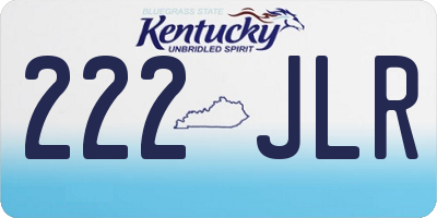 KY license plate 222JLR