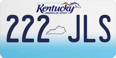 KY license plate 222JLS