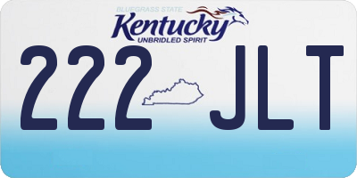 KY license plate 222JLT