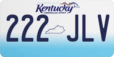 KY license plate 222JLV