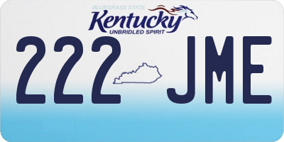 KY license plate 222JME