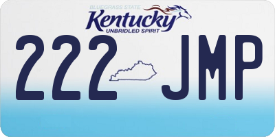 KY license plate 222JMP