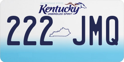 KY license plate 222JMQ