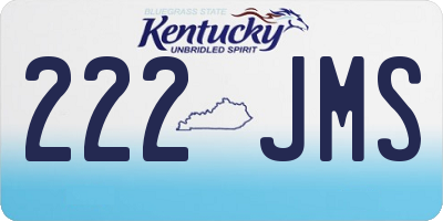 KY license plate 222JMS