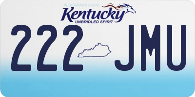 KY license plate 222JMU