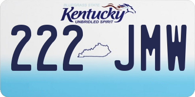KY license plate 222JMW