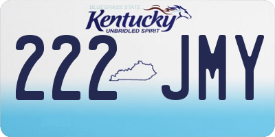 KY license plate 222JMY