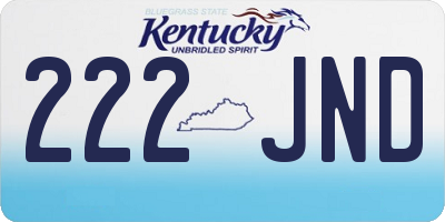 KY license plate 222JND