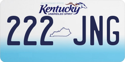 KY license plate 222JNG