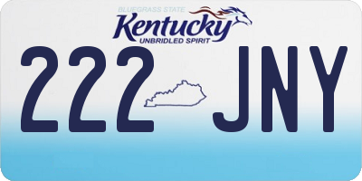 KY license plate 222JNY