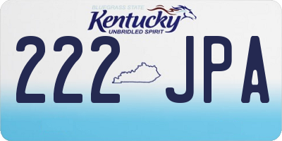 KY license plate 222JPA