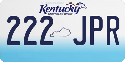 KY license plate 222JPR
