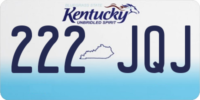 KY license plate 222JQJ