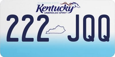 KY license plate 222JQQ