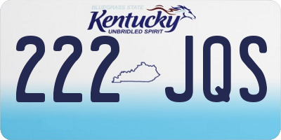 KY license plate 222JQS