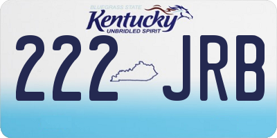 KY license plate 222JRB