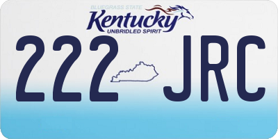 KY license plate 222JRC
