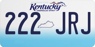 KY license plate 222JRJ