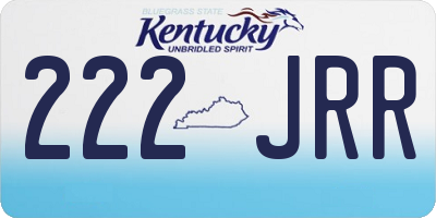 KY license plate 222JRR