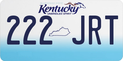 KY license plate 222JRT