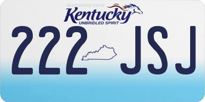 KY license plate 222JSJ