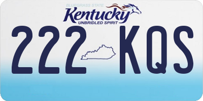 KY license plate 222KQS