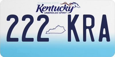 KY license plate 222KRA