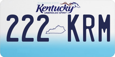 KY license plate 222KRM