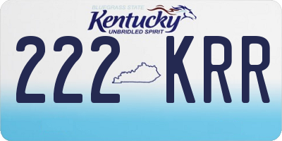 KY license plate 222KRR
