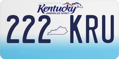 KY license plate 222KRU