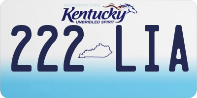 KY license plate 222LIA