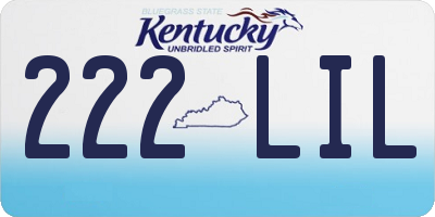 KY license plate 222LIL
