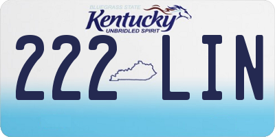 KY license plate 222LIN