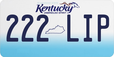 KY license plate 222LIP