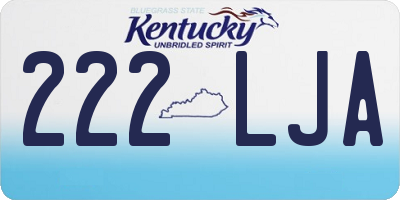 KY license plate 222LJA