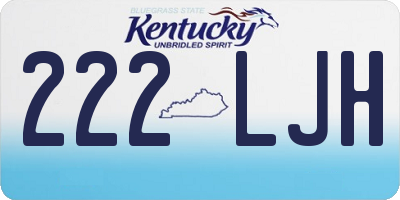 KY license plate 222LJH