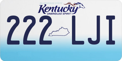 KY license plate 222LJI