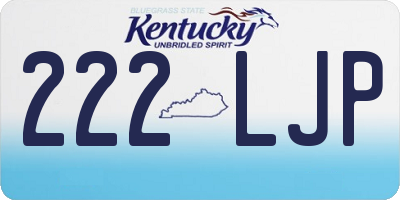 KY license plate 222LJP