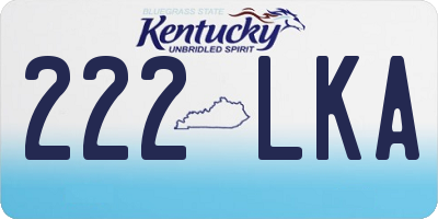 KY license plate 222LKA